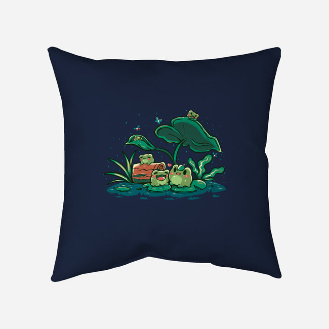 Froggy Friends-None-Removable Cover-Throw Pillow-TechraNova