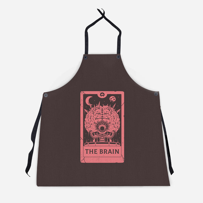 The Brain Tarot Card-Unisex-Kitchen-Apron-Alundrart