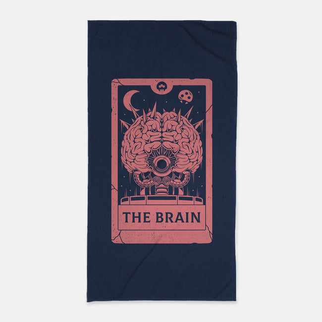 The Brain Tarot Card-None-Beach-Towel-Alundrart