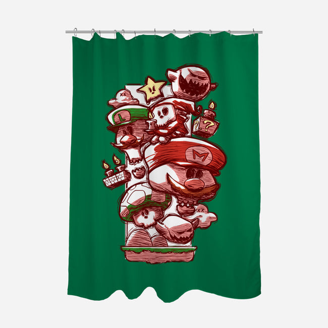 Skull Bros-None-Polyester-Shower Curtain-Ca Mask