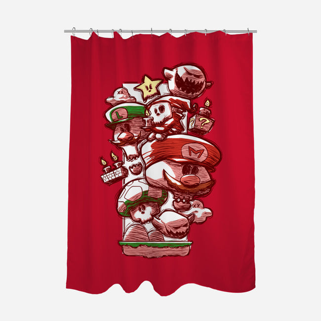 Skull Bros-None-Polyester-Shower Curtain-Ca Mask