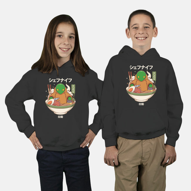 Tonberry Ramen-Youth-Pullover-Sweatshirt-Alundrart