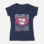 Overthinking Time-Womens-V-Neck-Tee-estudiofitas