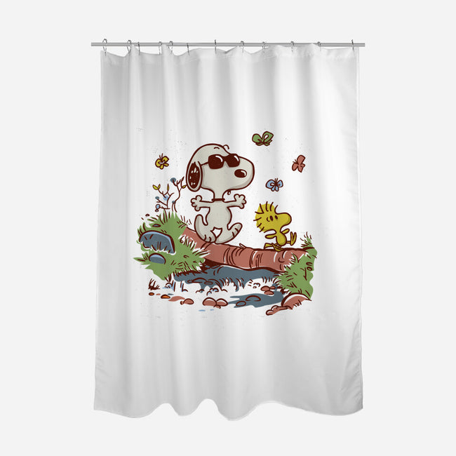 Morning Walk-None-Polyester-Shower Curtain-Xentee