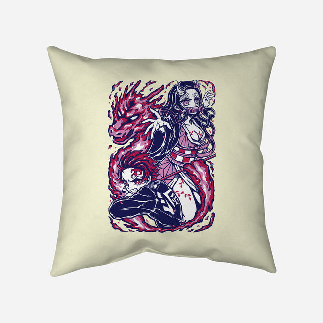 Strong Bond-None-Removable Cover w Insert-Throw Pillow-Panchi Art