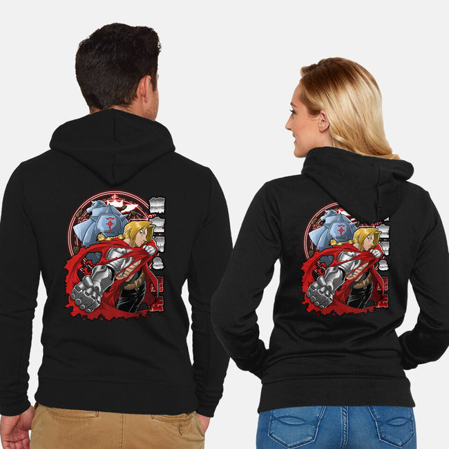 The Steel Alchemist-Unisex-Zip-Up-Sweatshirt-Diego Oliver