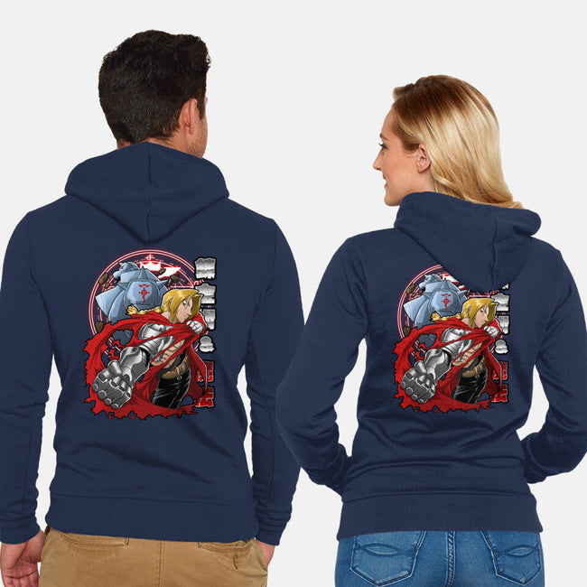 The Steel Alchemist-Unisex-Zip-Up-Sweatshirt-Diego Oliver