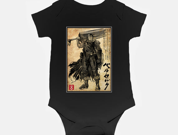 Black Swordsman Woodblock
