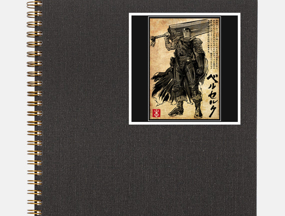 Black Swordsman Woodblock