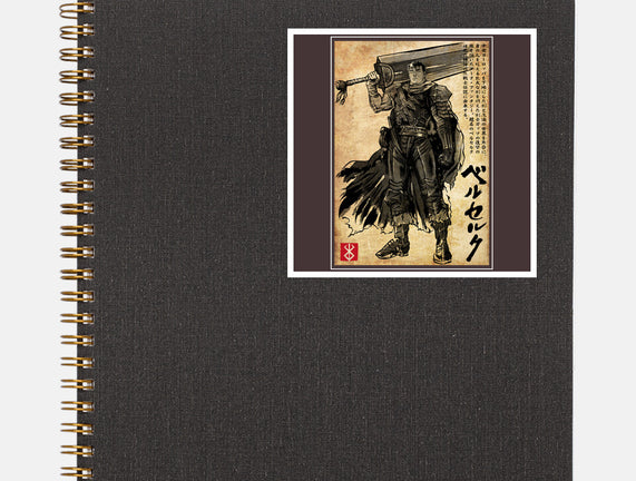 Black Swordsman Woodblock