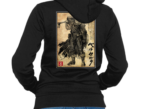 Black Swordsman Woodblock