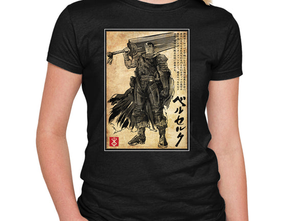 Black Swordsman Woodblock