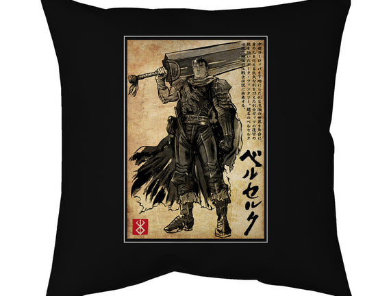 Black Swordsman Woodblock