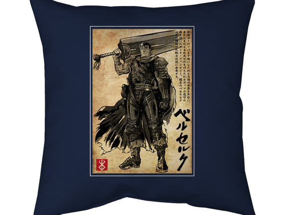 Black Swordsman Woodblock
