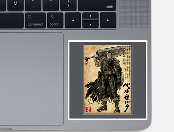 Black Swordsman Woodblock