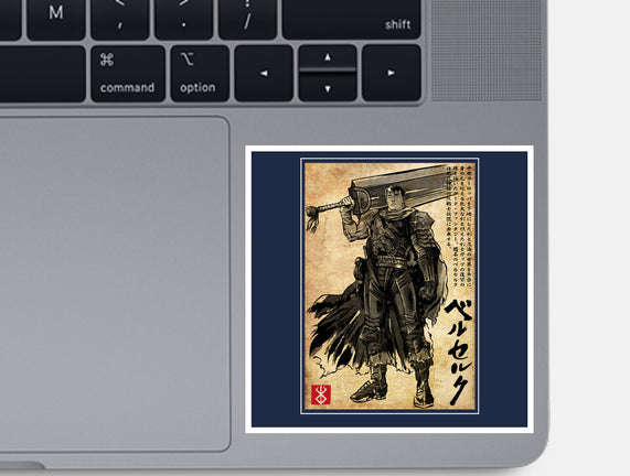 Black Swordsman Woodblock