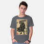 Black Swordsman Woodblock-Mens-Basic-Tee-DrMonekers