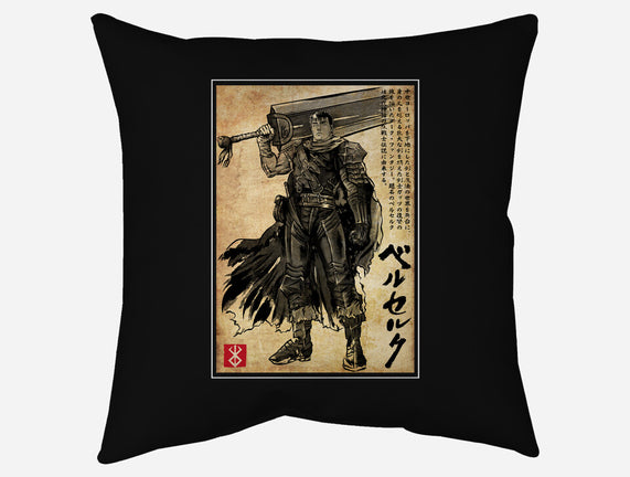 Black Swordsman Woodblock
