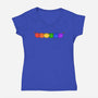 Rainbow Frogs-Womens-V-Neck-Tee-kosmicsatellite