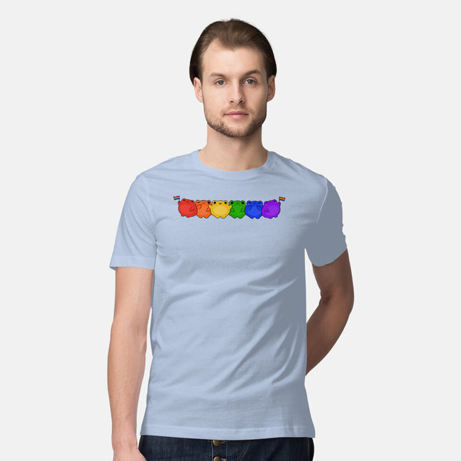 Rainbow Frogs-Mens-Premium-Tee-kosmicsatellite