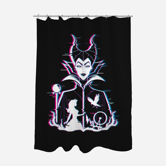 Maleficent Glitched-None-Polyester-Shower Curtain-danielmorris1993