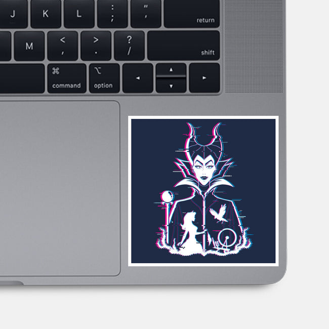 Maleficent Glitched-None-Glossy-Sticker-danielmorris1993