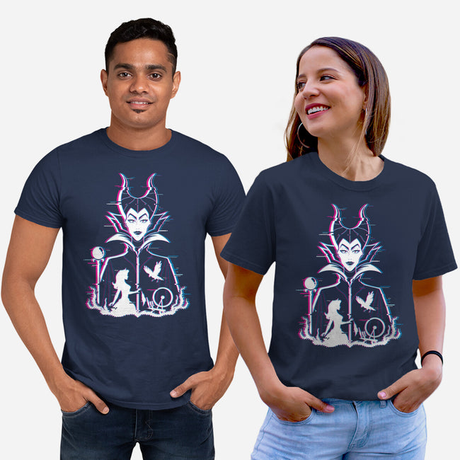 Maleficent Glitched-Unisex-Basic-Tee-danielmorris1993