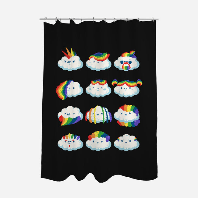 Hairy Clouds-None-Polyester-Shower Curtain-demonigote