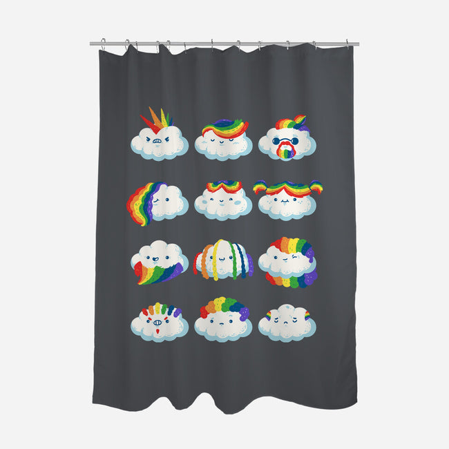 Hairy Clouds-None-Polyester-Shower Curtain-demonigote