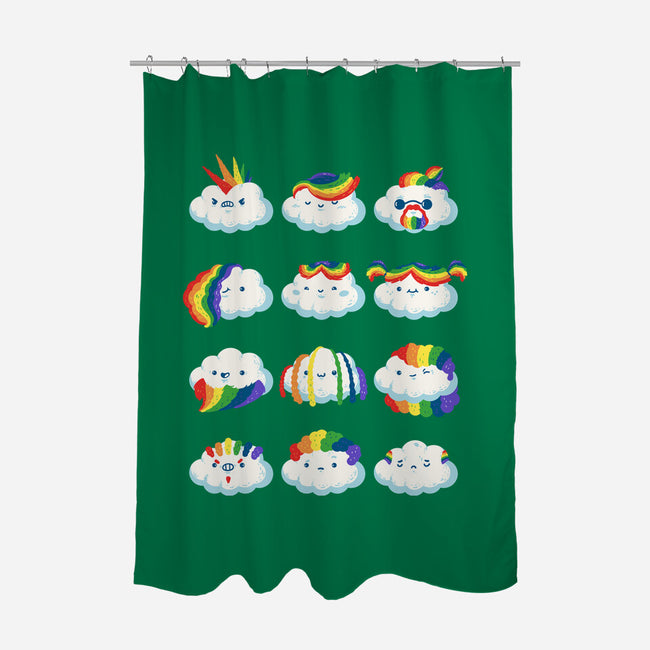 Hairy Clouds-None-Polyester-Shower Curtain-demonigote