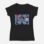 The Spider Bunch-Womens-V-Neck-Tee-Melonseta
