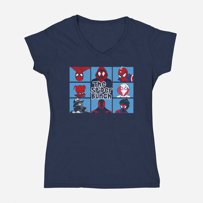 The Spider Bunch-Womens-V-Neck-Tee-Melonseta