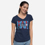 The Spider Bunch-Womens-V-Neck-Tee-Melonseta