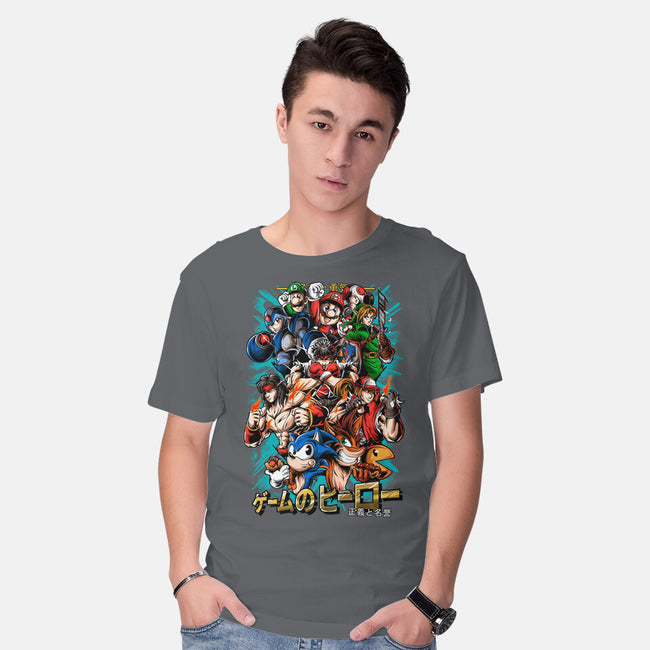 Nostalgic Heroes-Mens-Basic-Tee-Conjura Geek