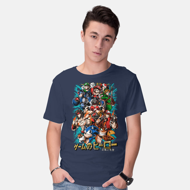 Nostalgic Heroes-Mens-Basic-Tee-Conjura Geek