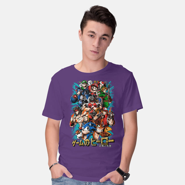 Nostalgic Heroes-Mens-Basic-Tee-Conjura Geek