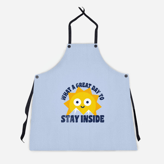 Great Day To Stay Inside-Unisex-Kitchen-Apron-zawitees