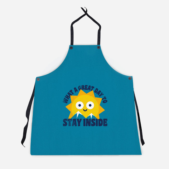 Great Day To Stay Inside-Unisex-Kitchen-Apron-zawitees