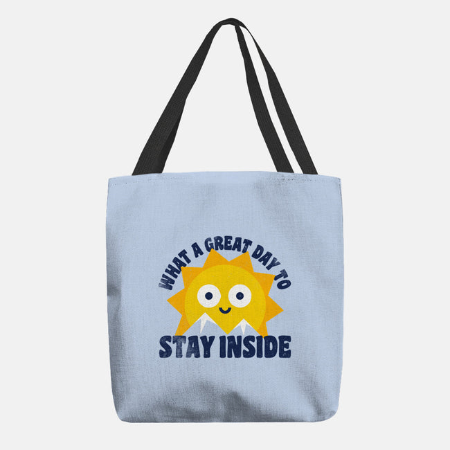 Great Day To Stay Inside-None-Basic Tote-Bag-zawitees