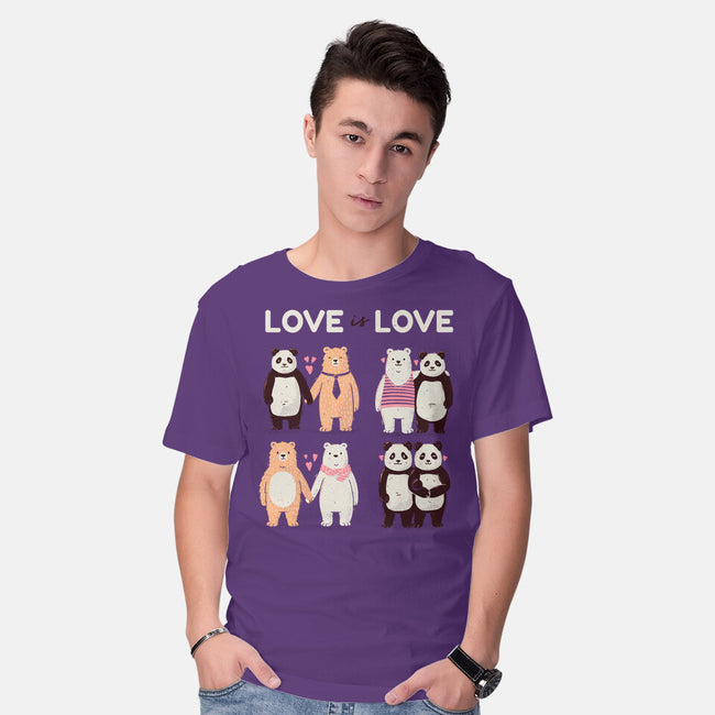 Bear Love Is Love-Mens-Basic-Tee-tobefonseca