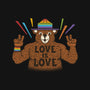 Love Is Love Pride Bear-None-Removable Cover-Throw Pillow-tobefonseca