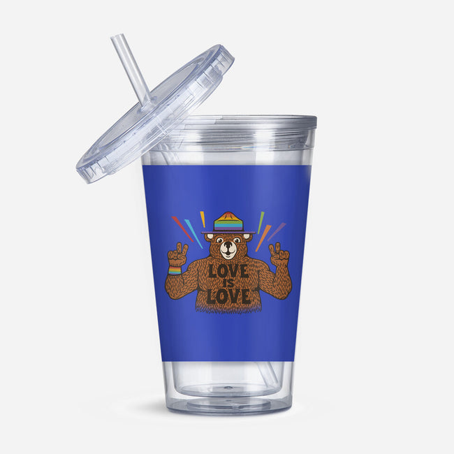 Love Is Love Pride Bear-None-Acrylic Tumbler-Drinkware-tobefonseca