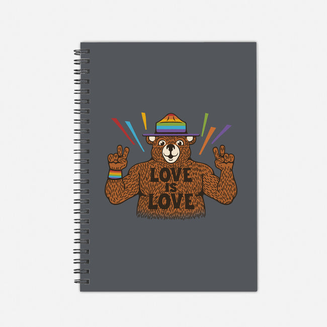 Love Is Love Pride Bear-None-Dot Grid-Notebook-tobefonseca