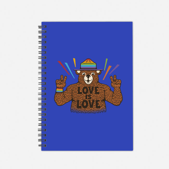 Love Is Love Pride Bear-None-Dot Grid-Notebook-tobefonseca