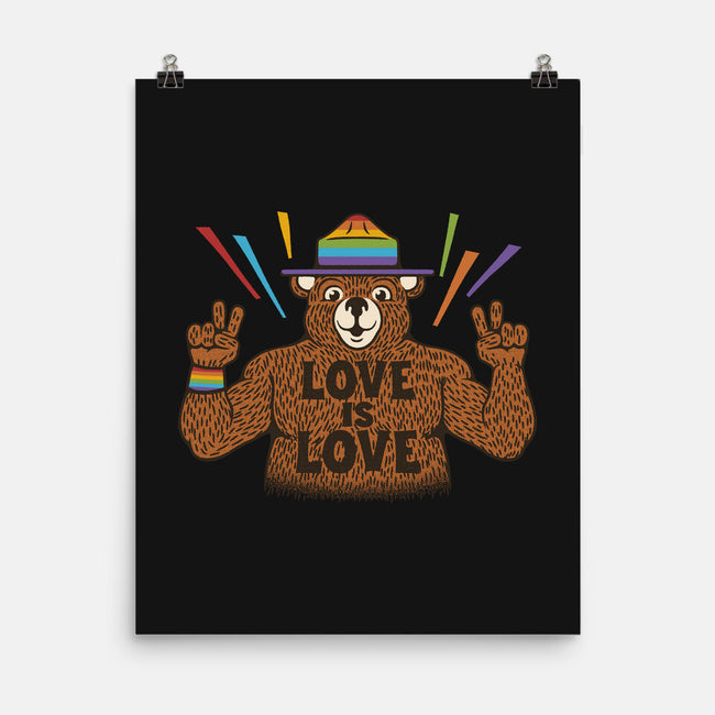 Love Is Love Pride Bear-None-Matte-Poster-tobefonseca