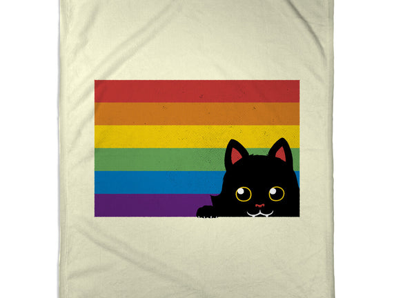 Peeking Cat Rainbow Pride Flag