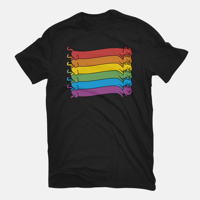 Rainbow Cats Pride Flag-Mens-Heavyweight-Tee-tobefonseca