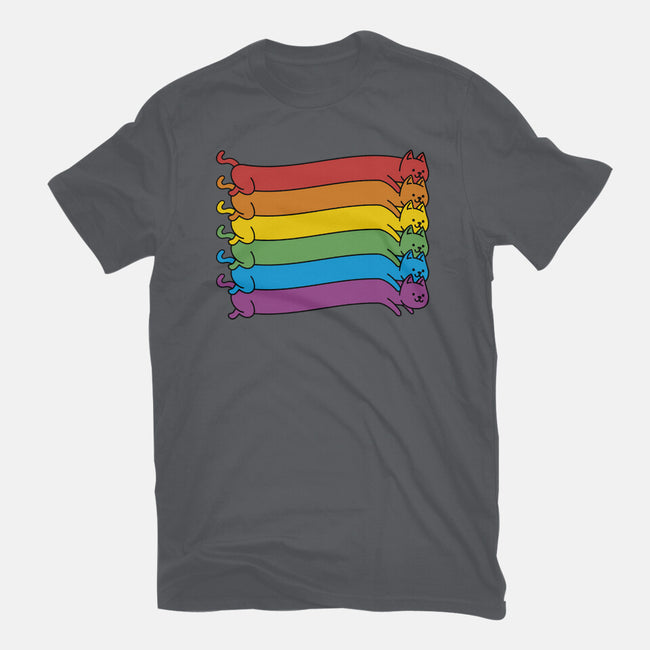 Rainbow Cats Pride Flag-Mens-Heavyweight-Tee-tobefonseca