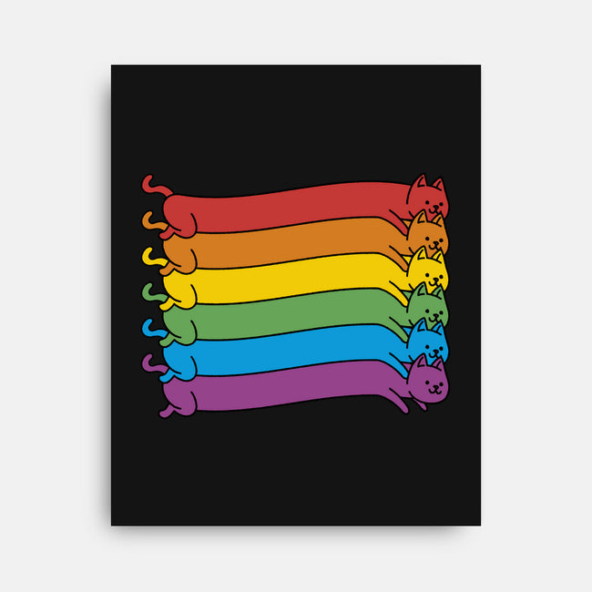 Rainbow Cats Pride Flag-None-Stretched-Canvas-tobefonseca