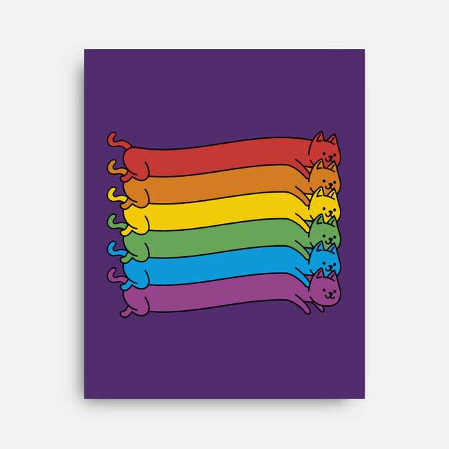 Rainbow Cats Pride Flag-None-Stretched-Canvas-tobefonseca